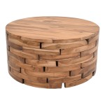 Τραπέζι σαλονιού Wozy Inart φυσικό ξύλο teak Φ90x45εκ Τραπέζι σαλονιού Wozy Inart φυσικό ξύλο teak Φ90x45εκ