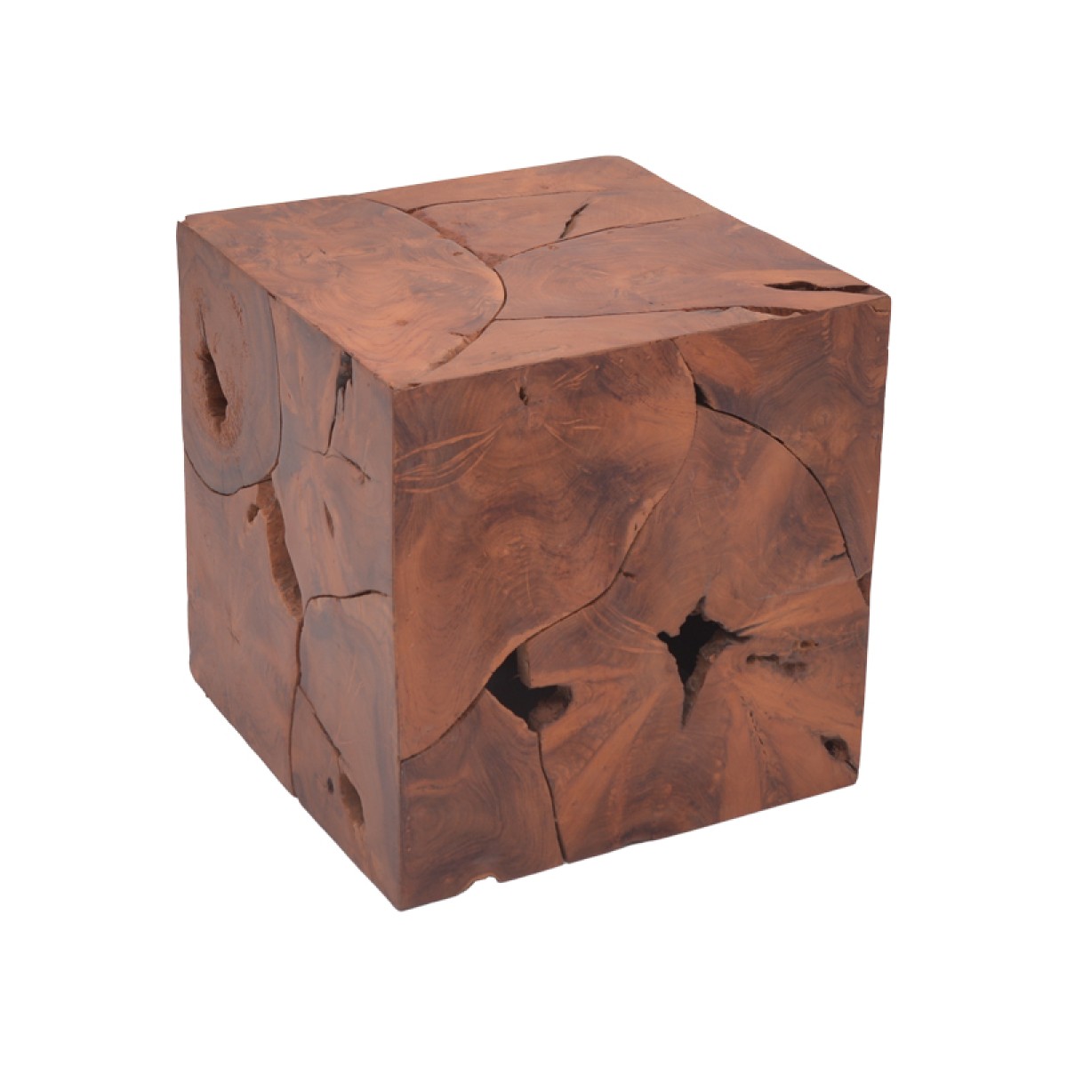 Σκαμπό Boxy Inart φυσικό μασίφ ξύλο teak 40x40x40εκ Σκαμπό Boxy Inart φυσικό μασίφ ξύλο teak 40x40x40εκ