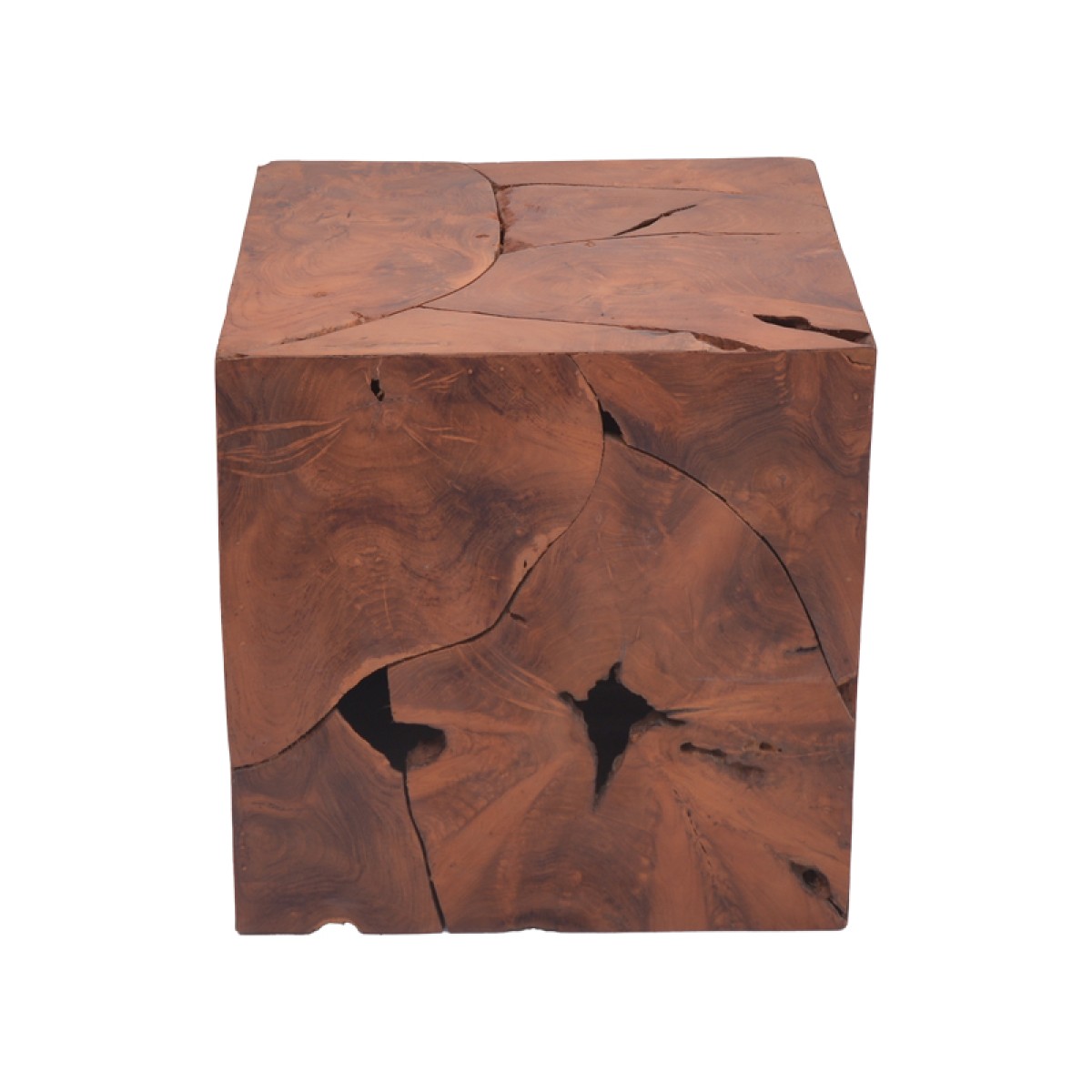 Σκαμπό Boxy Inart φυσικό μασίφ ξύλο teak 40x40x40εκ Σκαμπό Boxy Inart φυσικό μασίφ ξύλο teak 40x40x40εκ
