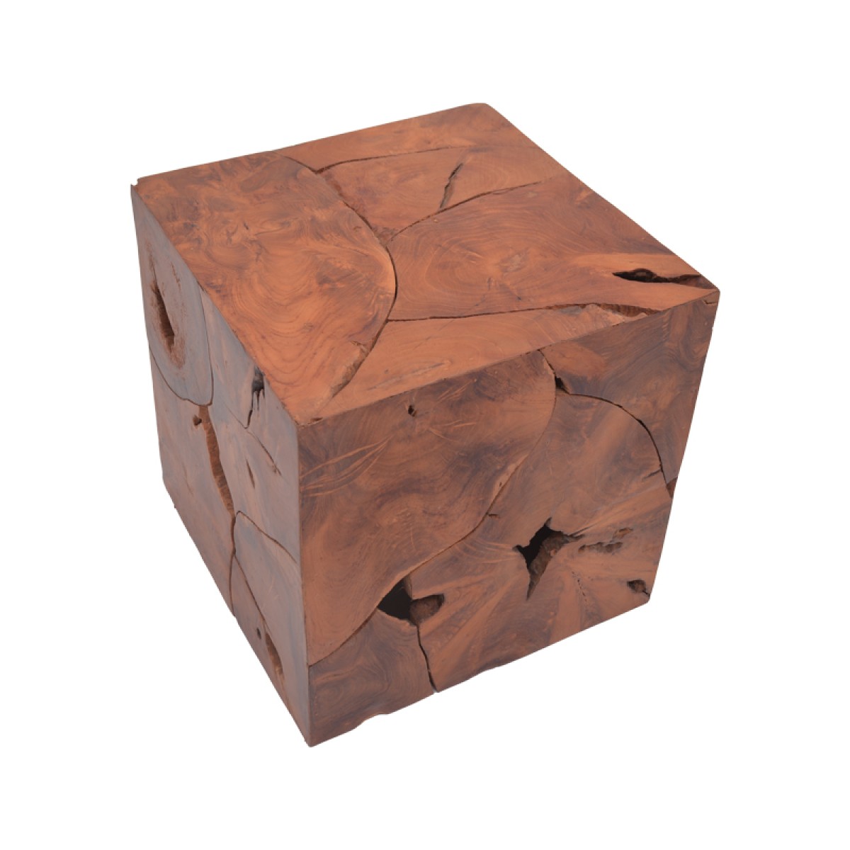 Σκαμπό Boxy Inart φυσικό μασίφ ξύλο teak 40x40x40εκ Σκαμπό Boxy Inart φυσικό μασίφ ξύλο teak 40x40x40εκ