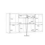 Μπουφές Drepen pakoworld μελαμίνη σε λευκό χρώμα 162.3x34.2x81.7εκ