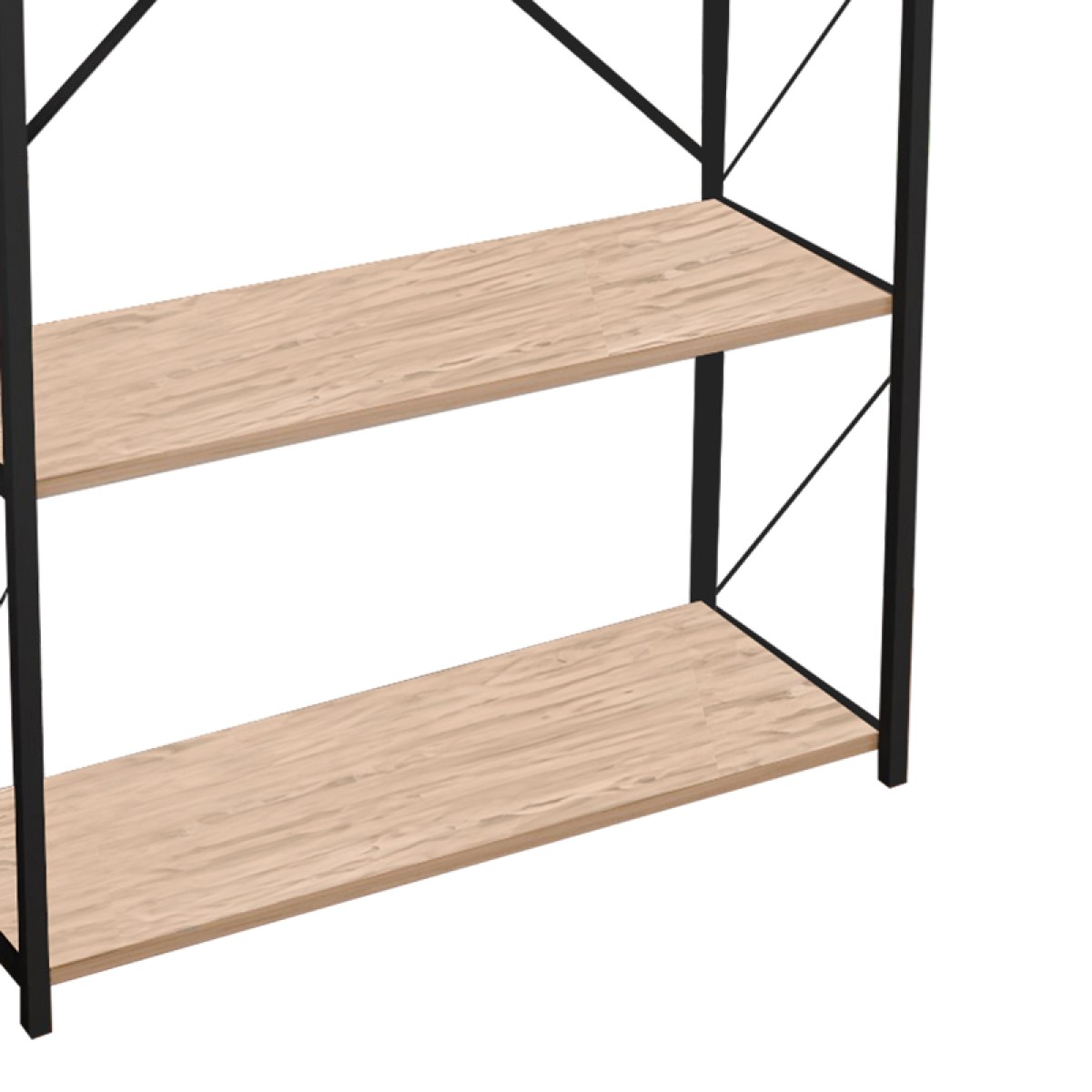 Βιβλιοθήκη Tikilmo pakoworld oak μελαμίνης-μαύρο μέταλλο 88x34x180εκ Βιβλιοθήκη Tikilmo pakoworld oak μελαμίνης-μαύρο μέταλλο 88x34x180εκ