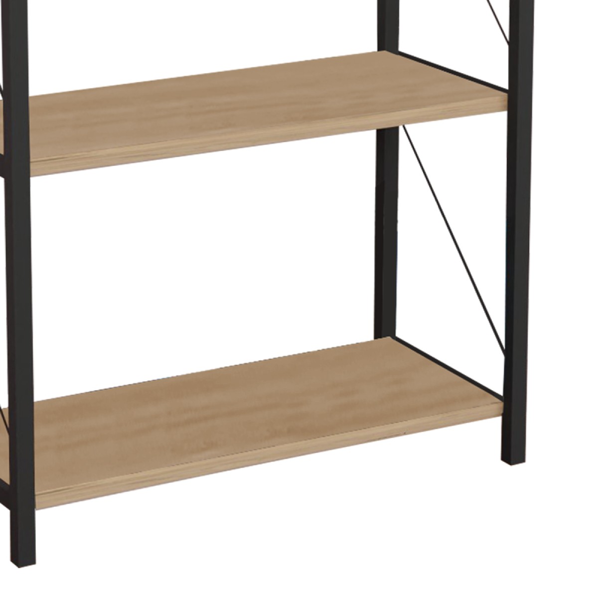 Βιβλιοθήκη Jackrey pakoworld oak μελαμίνης-μαύρο μέταλλο 60x30x114εκ Βιβλιοθήκη Jackrey pakoworld oak μελαμίνης-μαύρο μέταλλο 60x30x114εκ