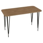 Τραπέζι Polkan pakoworld oak μελαμίνης-μαύρο μέταλλο 120x60x73εκ Τραπέζι Polkan pakoworld oak μελαμίνης-μαύρο μέταλλο 120x60x73εκ