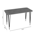 Τραπέζι Polkan pakoworld oak μελαμίνης-μαύρο μέταλλο 120x60x73εκ Τραπέζι Polkan pakoworld oak μελαμίνης-μαύρο μέταλλο 120x60x73εκ