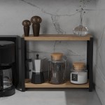 Επιτραπέζια ραφιέρα Lerf pakoworld oak μελαμίνης-μαύρο μέταλλο 45x17x35εκ Επιτραπέζια ραφιέρα Lerf pakoworld oak μελαμίνης-μαύρο μέταλλο 45x17x35εκ