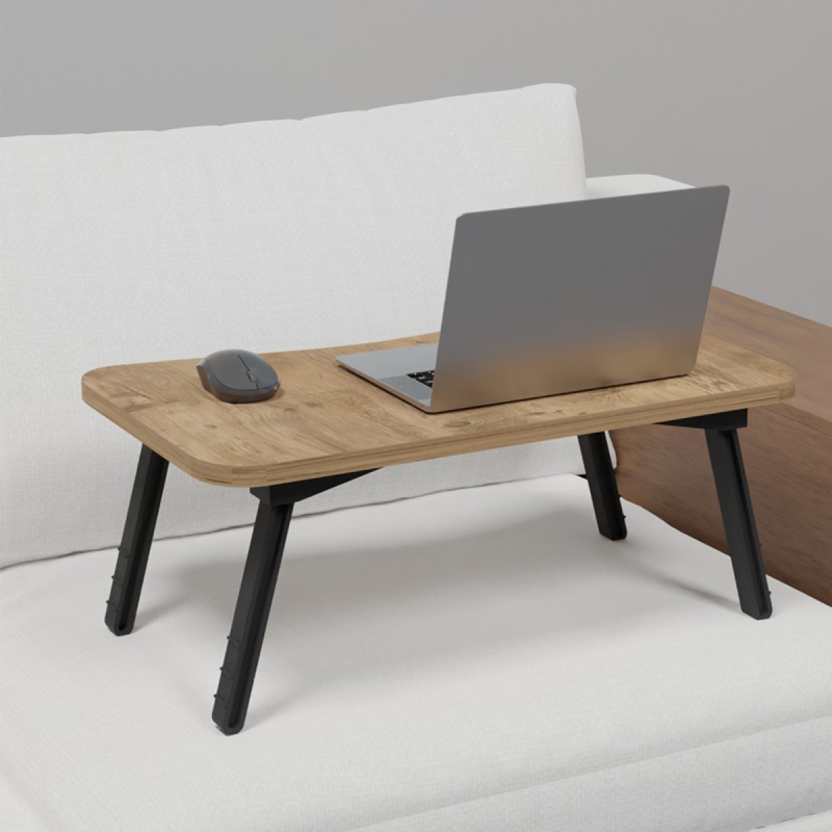 Τραπεζάκι για Laptop Rahe pakoworld oak μελαμίνης- μαύρο μέταλλο 60x35x23εκ Τραπεζάκι για Laptop Rahe pakoworld oak μελαμίνης- μαύρο μέταλλο 60x35x23εκ