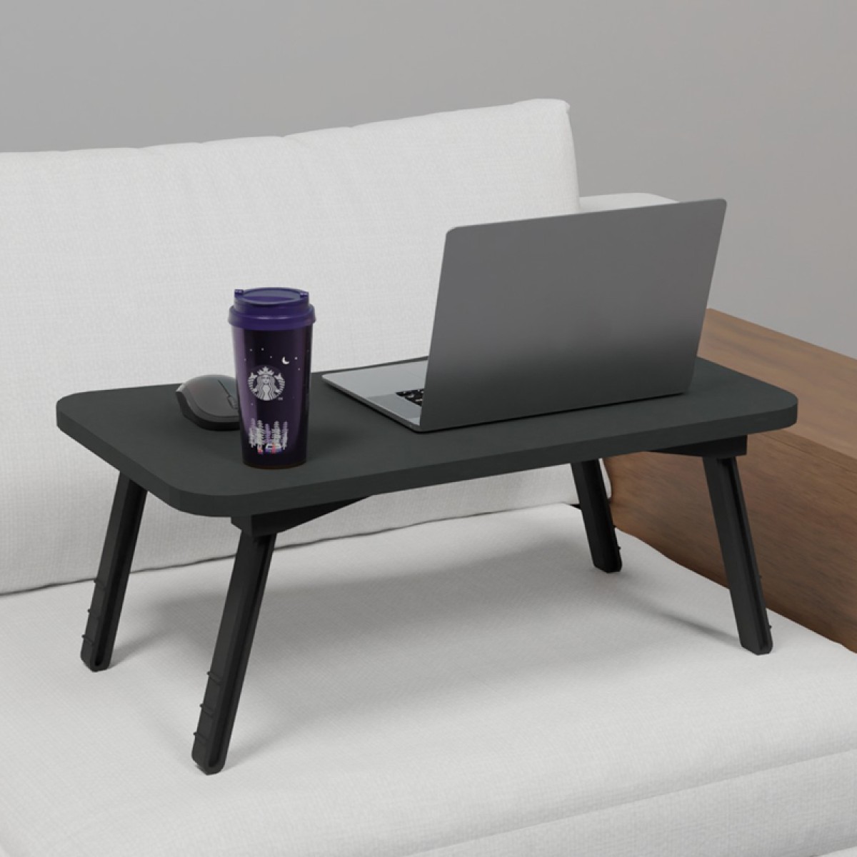 Τραπεζάκι για Laptop Rahe pakoworld ανθρακί μελαμίνης-μαύρο μέταλλο 60x35x23εκ Τραπεζάκι για Laptop Rahe pakoworld ανθρακί μελαμίνης-μαύρο μέταλλο 60x35x23εκ