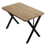 Τραπέζι Zeryin pakoworld oak μελαμίνης-μαύρο μέταλλο 110x70x75εκ Τραπέζι Zeryin pakoworld oak μελαμίνης-μαύρο μέταλλο 110x70x75εκ