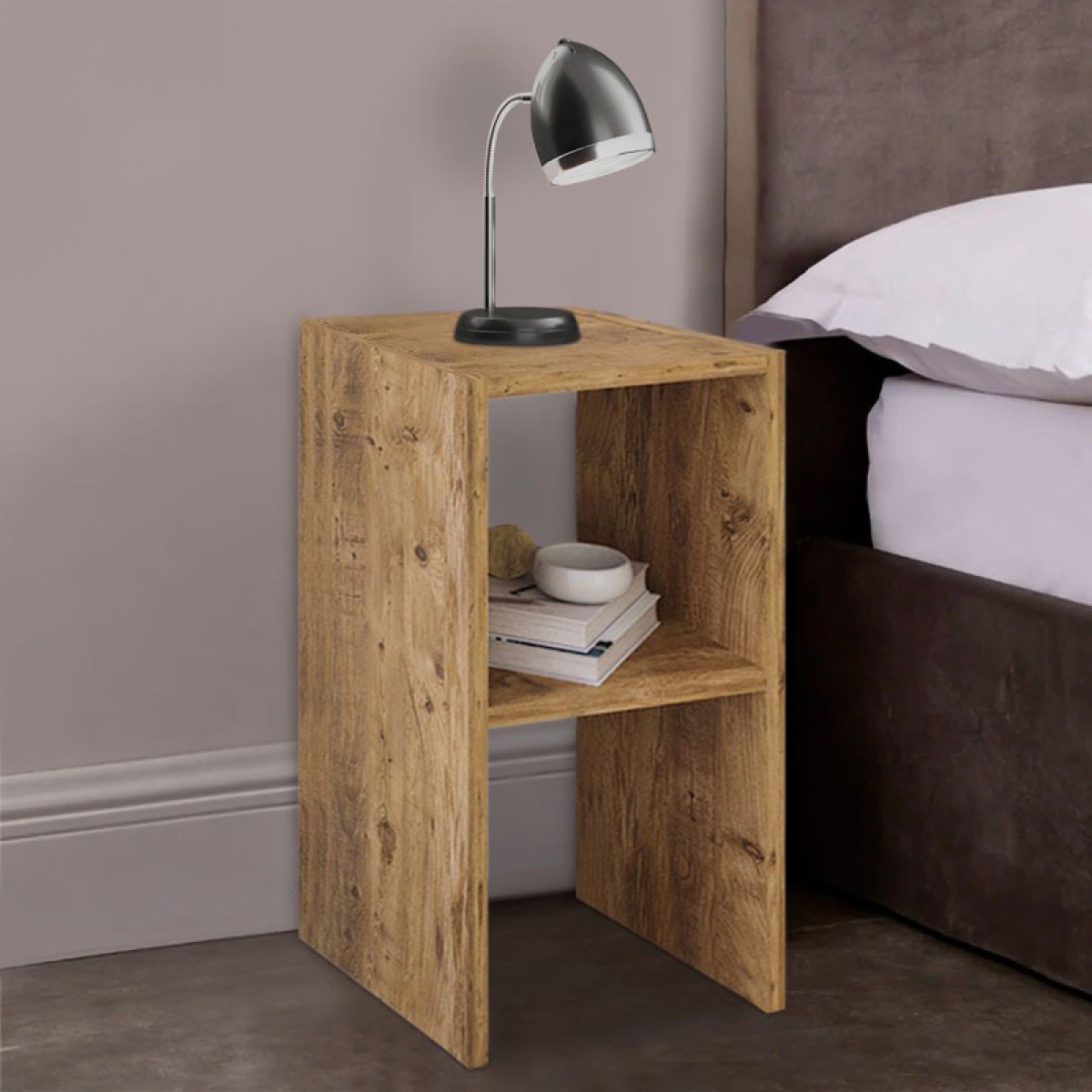 Κομοδίνο Deseo pakoworld σε oak απόχρωση 30x30x60εκ Κομοδίνο Deseo pakoworld σε oak απόχρωση 30x30x60εκ