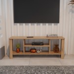 Έπιπλο τηλεόρασης Seref pakoworld σε oak απόχρωση 120x30x47εκ