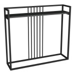 Κονσόλα Convida pakoworld ανθρακί με μαύρο μεταλλικό σκελετό 100x25x90εκ