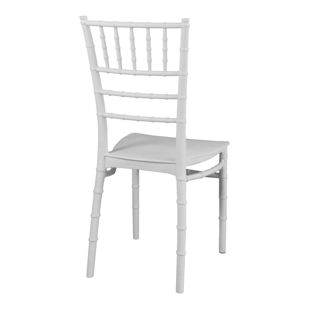 Καρέκλα Tiffany pakoworld pp σε λευκή απόχρωση 40x40x88εκ