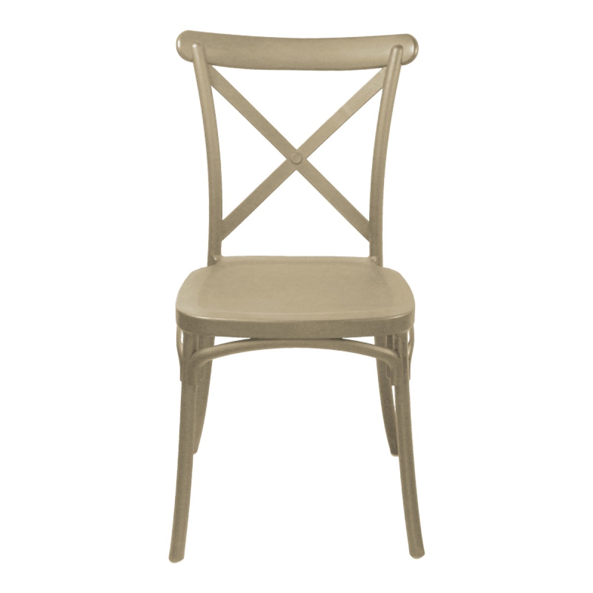 Καρέκλα Crossie pakoworld στοιβαζόμενη pp σε απόχρωση cappucino 38x46.5x82εκ