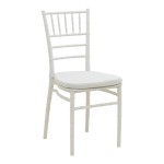 Καρέκλα Tiffany pakoworld με μαξιλάρι pp σε λευκή απόχρωση 40x40x88εκ Καρέκλα Tiffany pakoworld με μαξιλάρι pp σε λευκή απόχρωση 40x40x88εκ