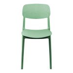 Καρέκλα Berdian pakoworld στοιβαζόμενη pp σε μέντα απόχρωση 38x49x79εκ