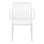 Πολυθρόνα Zoi pakoworld pp σε λευκή απόχρωση 55.5x57.5x79εκ