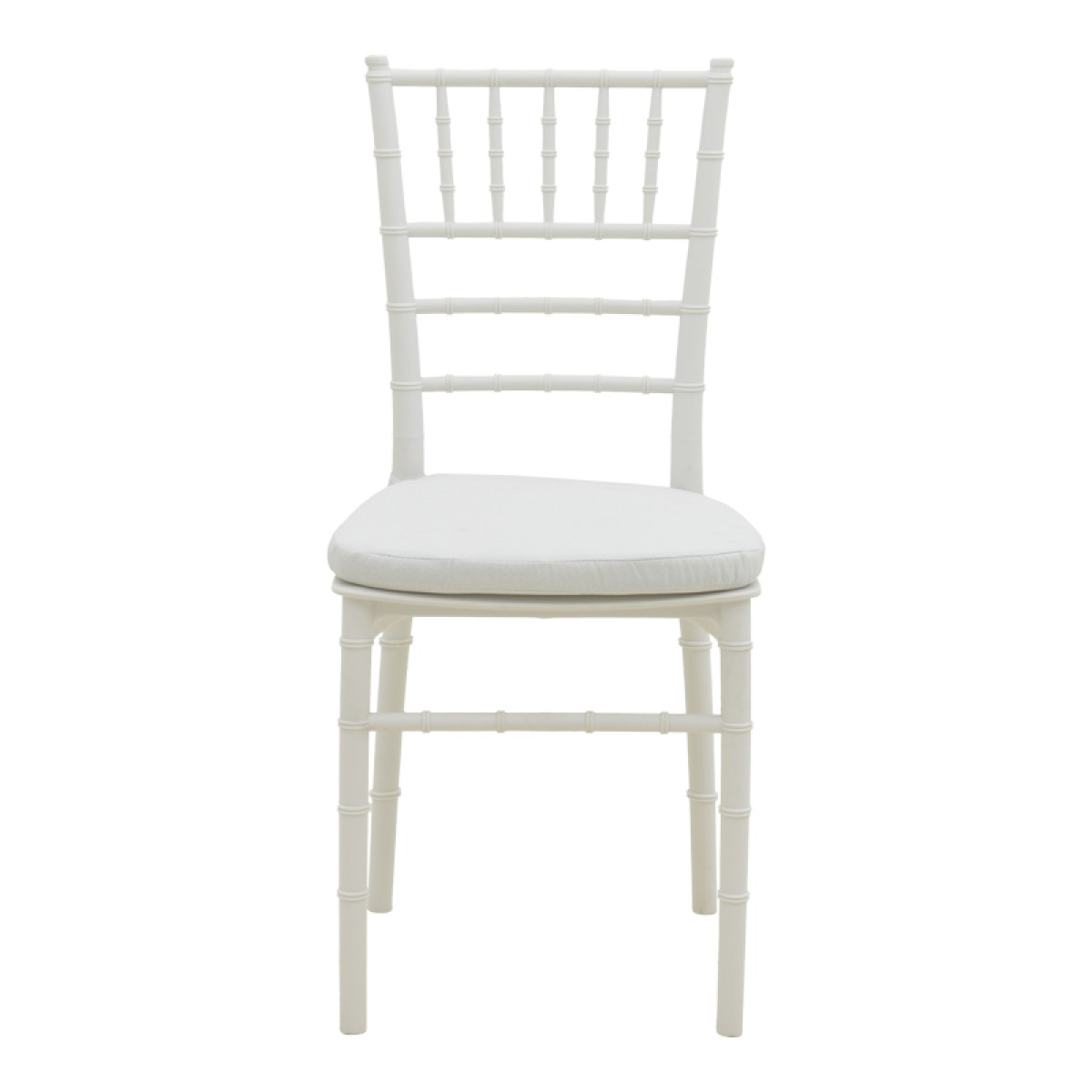 Καρέκλα Tiffany I pakoworld με μαξιλάρι pp σε λευκή απόχρωση 39.5x46.5x87εκ