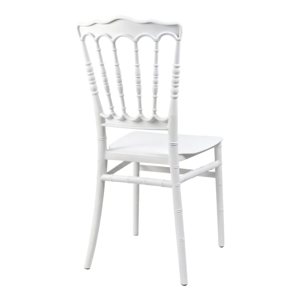 Καρέκλα Napoleon pakoworld pp λευκή 38,5x46,5x89εκ