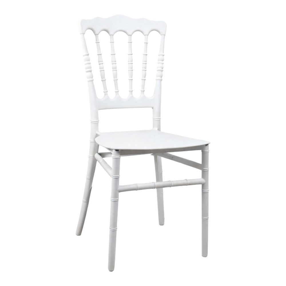 Καρέκλα Napoleon pakoworld pp λευκή 38,5x46,5x89εκ