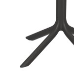 Τραπέζι Groovy pakoworld pp διατρητο ανθρακί 60x60x76εκ