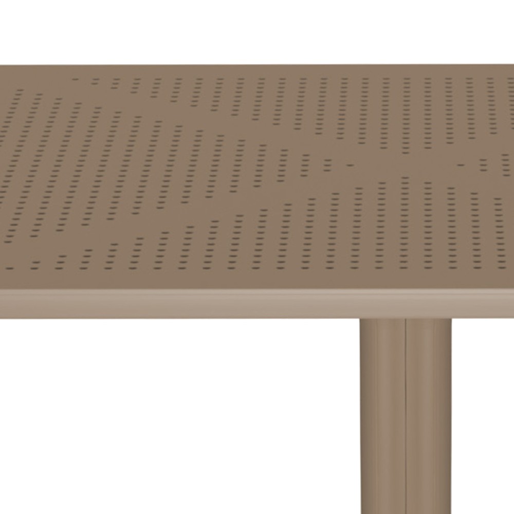 Τραπέζι Groovy pakoworld pp διατρητο cappuccino 60x60x76εκ