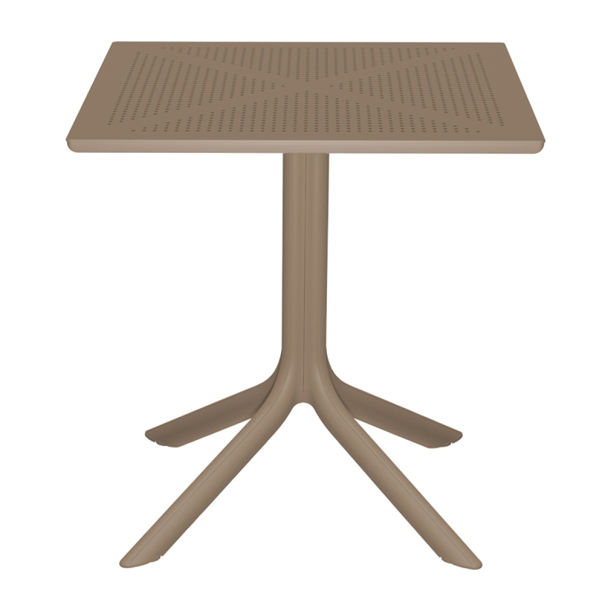 Τραπέζι Groovy pakoworld pp διατρητο cappuccino 60x60x76εκ