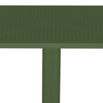 Τραπέζι Groovy pakoworld pp διατρητο σκούρο πράσινο 60x60x76εκ