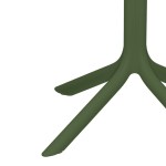 Τραπέζι Groovy pakoworld pp διατρητο σκούρο πράσινο 60x60x76εκ