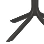 Τραπέζι Groovy pakoworld διατρητο pp ανθρακί 80x80x74εκ