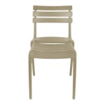 Καρέκλα Almea pakoworld στοιβαζόμενη pp cappuccino 42.5x55.5x82εκ