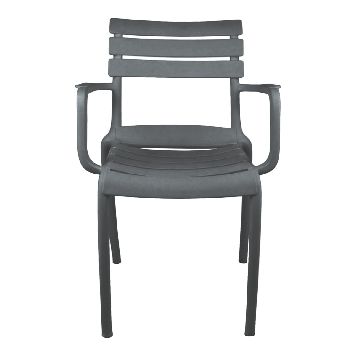 Πολυθρόνα Almea pakoworld στοιβαζόμενη pp ανθρακί 58x56x82εκ