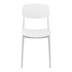 Καρέκλα Berdian pakoworld στοιβαζόμενη pp λευκό 38x49x79εκ