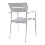 Πολυθρόνα Pilma pakoworld λευκό PP 57x54x82εκ
