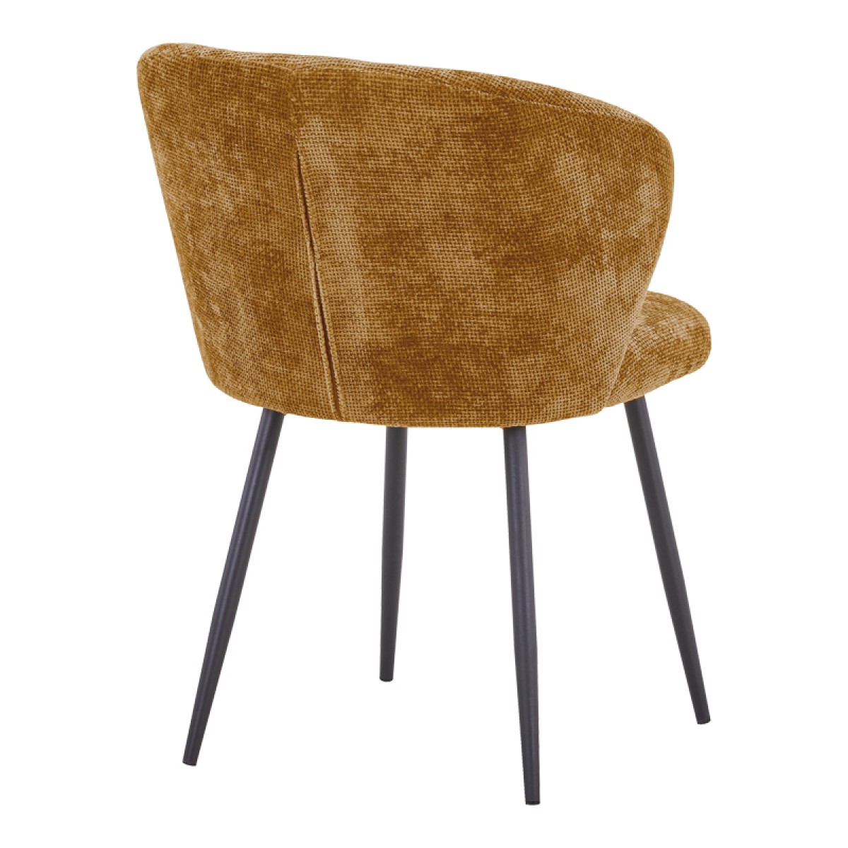 Καρέκλα Karg pakoworld camel ύφασμα-πόδι μαύρο μέταλλο 57x62x80εκ