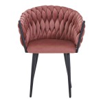 Πολυθρόνα Vivian pakoworld σάπιο μήλο βελούδο-πόδι μαύρο μέταλλο 61x55x80εκ