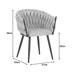 Πολυθρόνα Vivian pakoworld σάπιο μήλο βελούδο-πόδι μαύρο μέταλλο 61x55x80εκ