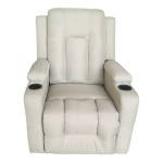 Πολυθρόνα relax με μηχανισμό massage Gessel pakoworld μπεζ ύφασμα 80x90x98εκ