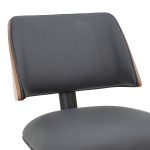 Καρέκλα Ubane pakoworld μαύρο pu-πόδι καρυδί μέταλλο 53x62.5x85εκ Καρέκλα Ubane pakoworld μαύρο pu-πόδι καρυδί μέταλλο 53x62.5x85εκ