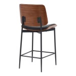 Σκαμπό-μπαρ Kathy pakoworld μαύρο pu-καρυδί μέταλλο 48.5x52.5x96εκ Σκαμπό-μπαρ Kathy pakoworld μαύρο pu-καρυδί μέταλλο 48.5x52.5x96εκ