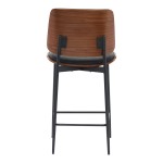 Σκαμπό-μπαρ Kathy pakoworld μαύρο pu-καρυδί μέταλλο 48.5x52.5x96εκ Σκαμπό-μπαρ Kathy pakoworld μαύρο pu-καρυδί μέταλλο 48.5x52.5x96εκ