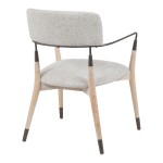 Πολυθρόνα Sentana pakoworld μέταλλο-ξύλο και ύφασμα σε μπεζ-καφέ απόχρωση 56.5x56x79εκ