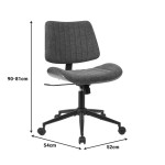 Καρέκλα γραφείου εργασίας Amani pakoworld μπεζ ύφασμα-καρυδί plywood 52x54x90.5εκ