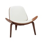 Πολυθρόνα Vilma pakoworld PU μπεζ- plywood καρυδί 90x76.5x74.5εκ