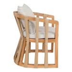 Πολυθρόνα Morani pakoworld σκελετός teak ξύλο και ύφασμα σε φυσική απόχρωση 61x66x75εκ Πολυθρόνα Morani pakoworld σκελετός teak ξύλο και ύφασμα σε φυσική απόχρωση 61x66x75εκ