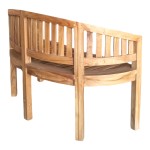 Καναπές διθέσιος Coren pakoworld φυσικό teak ξύλο 130x61x87εκ Καναπές διθέσιος Coren pakoworld φυσικό teak ξύλο 130x61x87εκ