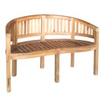 Καναπές διθέσιος Coren pakoworld φυσικό teak ξύλο 130x61x87εκ Καναπές διθέσιος Coren pakoworld φυσικό teak ξύλο 130x61x87εκ