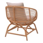Πολυθρόνα Caxen pakoworld φυσικό rattan-λευκό μαξιλάρι 72x63x75εκ Πολυθρόνα Caxen pakoworld φυσικό rattan-λευκό μαξιλάρι 72x63x75εκ