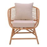 Πολυθρόνα Caxen pakoworld φυσικό rattan-λευκό μαξιλάρι 72x63x75εκ Πολυθρόνα Caxen pakoworld φυσικό rattan-λευκό μαξιλάρι 72x63x75εκ