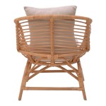Πολυθρόνα Caxen pakoworld φυσικό rattan-λευκό μαξιλάρι 72x63x75εκ Πολυθρόνα Caxen pakoworld φυσικό rattan-λευκό μαξιλάρι 72x63x75εκ